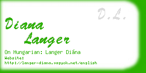 diana langer business card